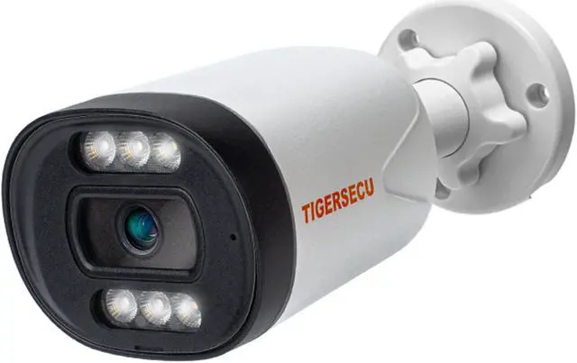 Main image of TIGERSECU Add-On Ultra HD 5MP PoE IP Security Camera, IP66 Weatherproof, Two-Way Audio, for use Exclusively 5MP NVR DVR Security CCTV System
