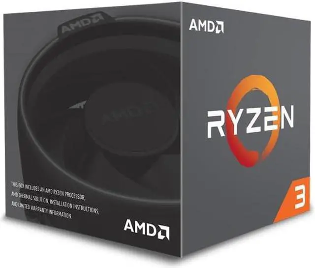 Alt view image 3 of 3 - AMD Ryzen 3 1200 Desktop Processor with Wraith Stealth Cooler (YD1200BBAEBOX)