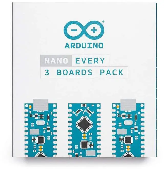 Alt view image 2 of 2 - Arduino Nano Every (3 Boards Pack) [ABX00028-3P]  ATmega4809, 48KB Flash, 6KB SRAM, 20 Digital I/O, 8 Analog Inputs, Micro USB Type-B, Arduino IDE Compatible for Embedded & Prototyping Projects