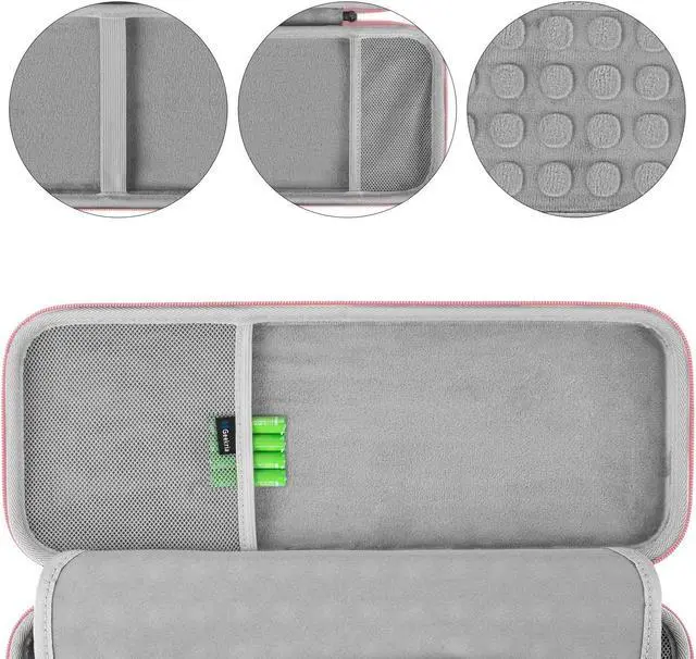 Alt view image 4 of 5 - Geekria Hard Shell Travel Carrying Case, Compatible with Logitech K380/k380s Keyboard +M350/M350s Mouse, Pebble 2 Combo, Protective Travel Bag (Pink)
