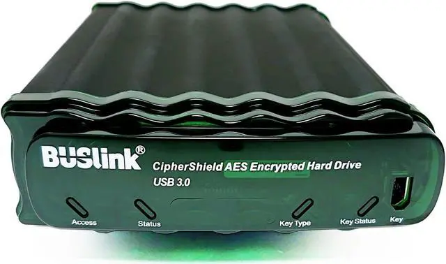 Alt view image 2 of 2 - BUSlink CipherShield USB 3.0/eSATA FIPS 140-2 Level 2 HIPAA 256-bit AES Hardware Encrypted Desktop Hard Drive (14TB)