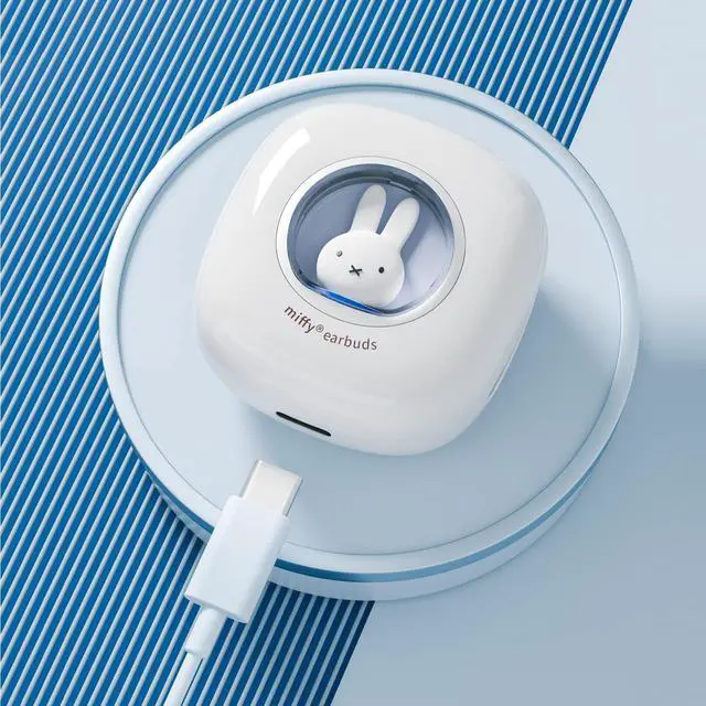 Alt view image 5 of 5 - Miffy Bluetooth Wireless Earbuds Headset (Pink),IPX5 Waterproof Ear Buds Headphones