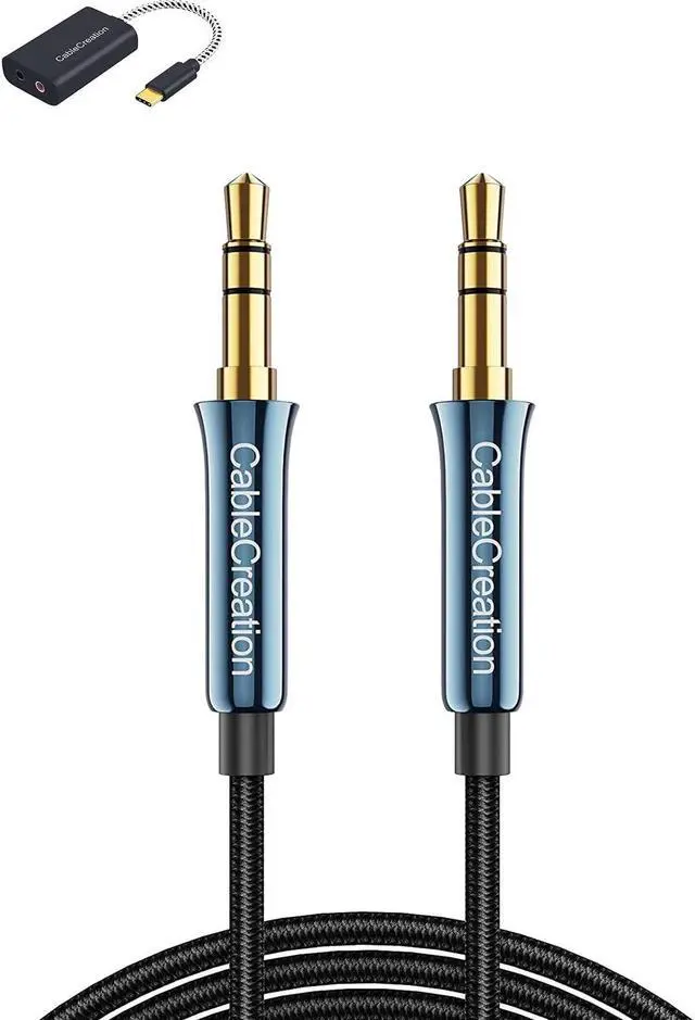 Main image of CableCreation Aux Cord for Car Bundle with USB-C Microphone Adapter