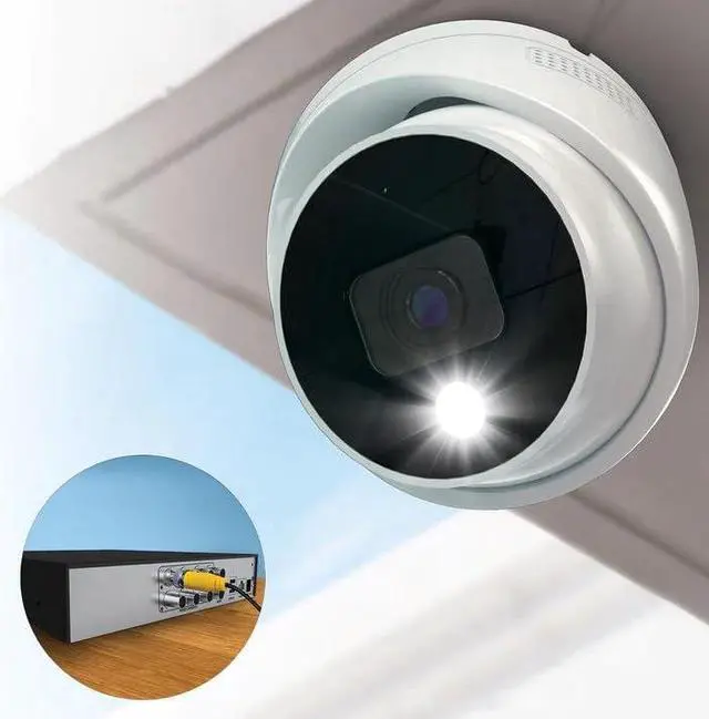 Alt view image 3 of 3 - Night Owl FTD8 Add On Wired 4K HD Indoor/Outdoor Deterrence Dome Cameras with 2-Way Audio (1-Pack) (Requires Compatible DVR - Sold Separately)