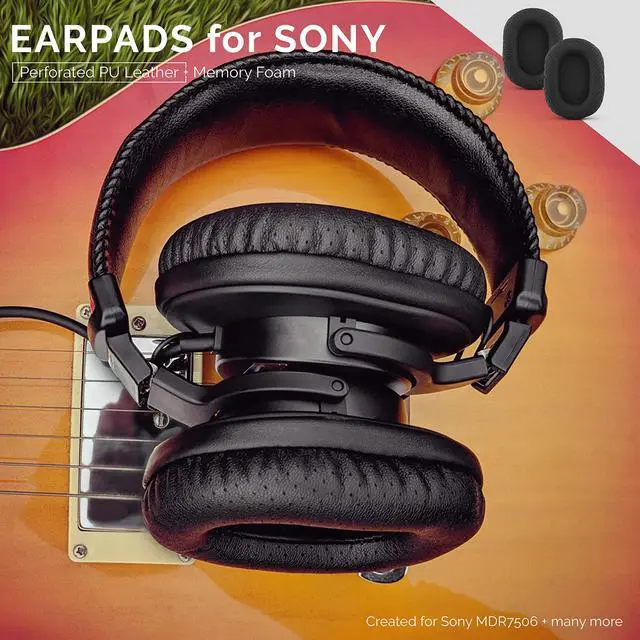 Alt view image 4 of 5 - Brainwavz Perforated Replacement Earpads for Sony MDR 7506, V6 & CD900ST with Memory Foam Ear Pad & Suitable for Other On Ear Headphones (Black)