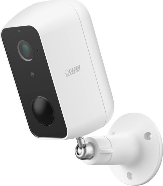 Feit Electric Battery Powered Outdoor Black/White Wi-Fi Security Camera