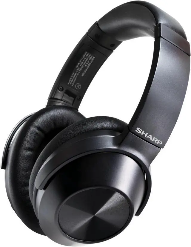 Main image of Sharp Noise Cancelling Bluetooth Headphones | Wireless Over Ear Headphones | Bluetooth Headset with Microphone | 20 Hours of Talk & Music Time | 33 FT Operating Range | HP-60(K), Black
