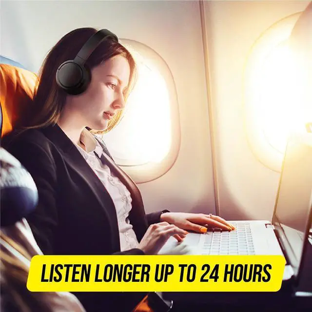 Alt view image 5 of 5 - JaM Travel ANC Active Noice Cancelling Headphones, 24 Hours Playtime, Black