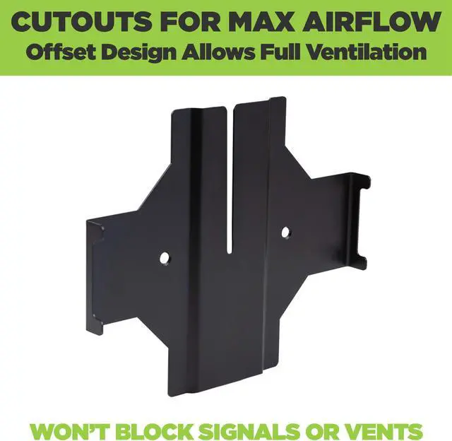 Alt view image 5 of 5 - HIDEit Mounts S-Amp Wall Mount for Sonos Amp, Patented in 2021, Made in USA - Black Steel Mount for Sonos Wireless Amplifier, Speaker Amp Mounting Bracket
