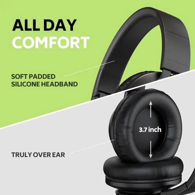 Alt view image 5 of 5 - AILIHEN Kids Headphones Bulk for School, 6-Pack Class Headphones Wired with Microphone for Students, Teens, Classroom, Library, Chromebook, Laptop, Adjustable, Foldable, 3.5mm Jack - (Multicolor)