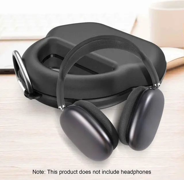 Alt view image 2 of 5 - SUOFEIK 9 in 1 Hard Case for AirPods Max - Tips & Smart Case Cover for AirPods Max Durable Travel Case with Full Protection for Apple Pro Max Headphones (Black)