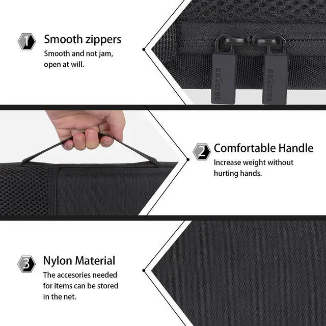 Alt view image 5 of 5 - co2CREA Hard Case Compatible with Logitech Wave Keys MK670 Combo/Wave Keys Wireless Ergonomic Keyboard,Graphite Case