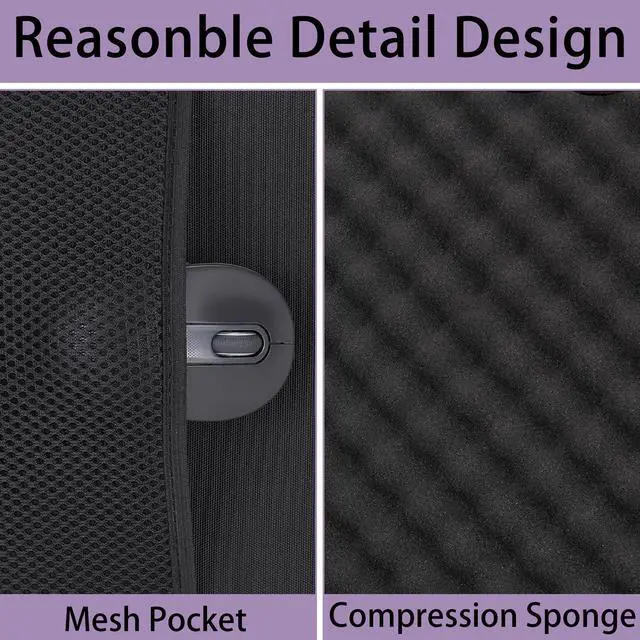 Alt view image 4 of 5 - co2CREA Hard Case Compatible with Logitech Wave Keys MK670 Combo/Wave Keys Wireless Ergonomic Keyboard,Graphite Case