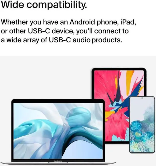 Alt view image 5 of 5 - Belkin Rockstar(tm) 3.5mm Audio with USB-C Charge Adaptor Included, USB-C Audio Adaptor Compatible with iPad Pro, Galaxy, Note, Google Pixel, LG G6, Sony Xperia, OnePlus and More - White