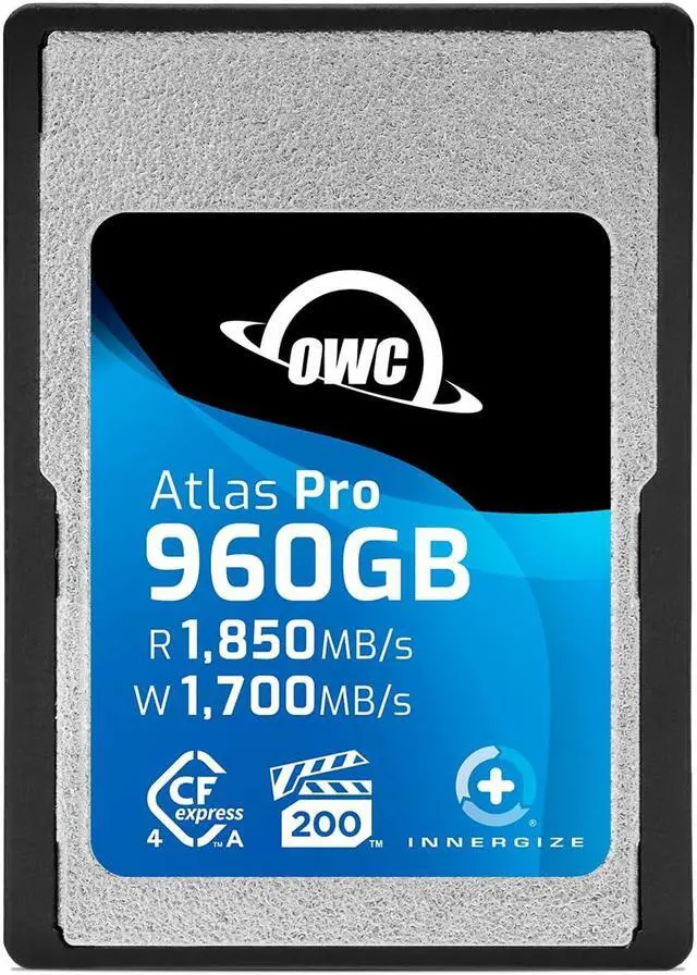 Main image of OWC 960GB Atlas Pro High Performance Cfexpress 4.0 Type A Memory Card Professional Grade, up to 1850MB/s Read and 1700MB/s Write Speed
