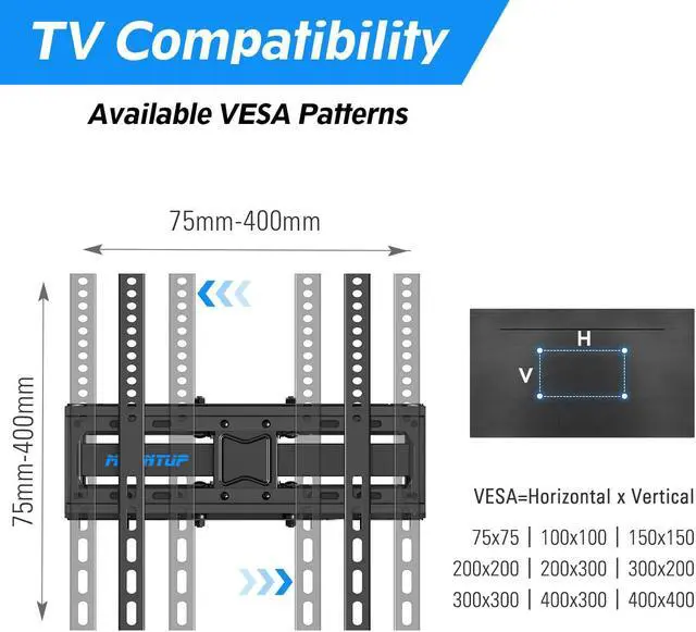 Alt view image 4 of 5 - MOUNTUP Full Motion TV Mount and Single Stud TV Mount Bundle