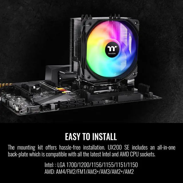 Alt view image 5 of 5 - Thermaltake Fan Cl-p105-al12sw-a Ux200 Se