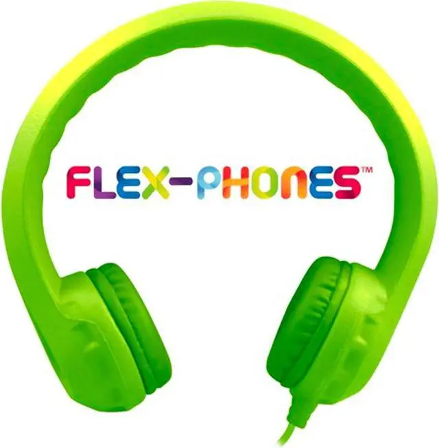 Alt view image 2 of 5 - Hamilton Buhl Kid's Durable Foam Headphones, Children's Headphones for Classroom, Lime Green (Kids-GRN)