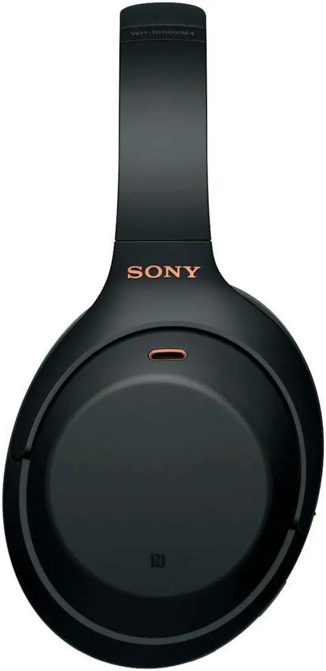 Alt view image 4 of 5 - Sony WH1000XM4/B Premium Noise Cancelling Wireless Over-The-Ear Headphones with Built in Microphone Black Bundle with Deco Gear Hard Case + Pro Audio Headphone Stand + Microfiber Cleaning Cloth
