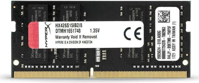 Alt view image 2 of 5 - Kingston Technology HyperX Impact 8GB 2666MHz DDR4 CL15 260-Pin SODIMM Laptop Memory (HX426S15IB2/8)