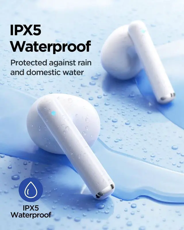 Alt view image 5 of 5 - PISEN Wireless Earbuds in-Ear Headphones & 65W USB C Charger, IPX5 Waterproof Earphones for Android iOS Phone TV Laptop & USB C Fast Charger Block