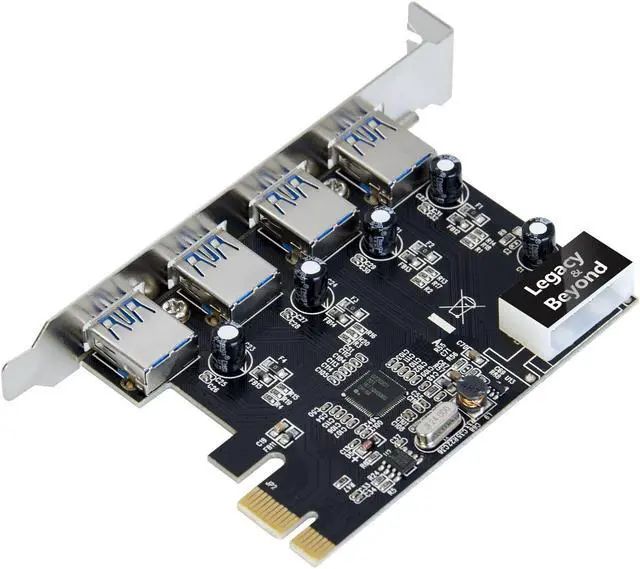Alt view image 3 of 5 - SIIG Legacy and Beyond USB 3.0 4-Port External PCIe Host Card