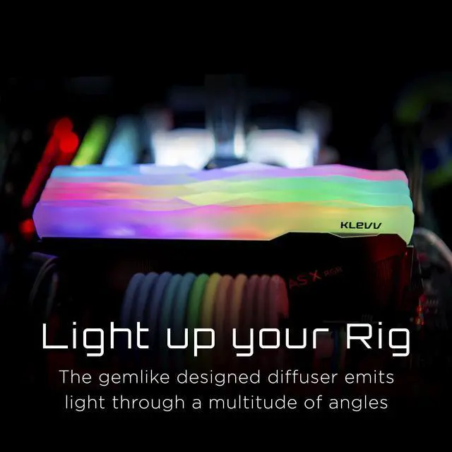 Alt view image 3 of 5 - KLEVV CRAS X RGB DDR4 16GB (2x8GB) 3200MHz CL16 1.35V Gaming Desktop Ram Memory SK Hynix Chip XMP 2.0 Ready (KD48GU880-32A160X)