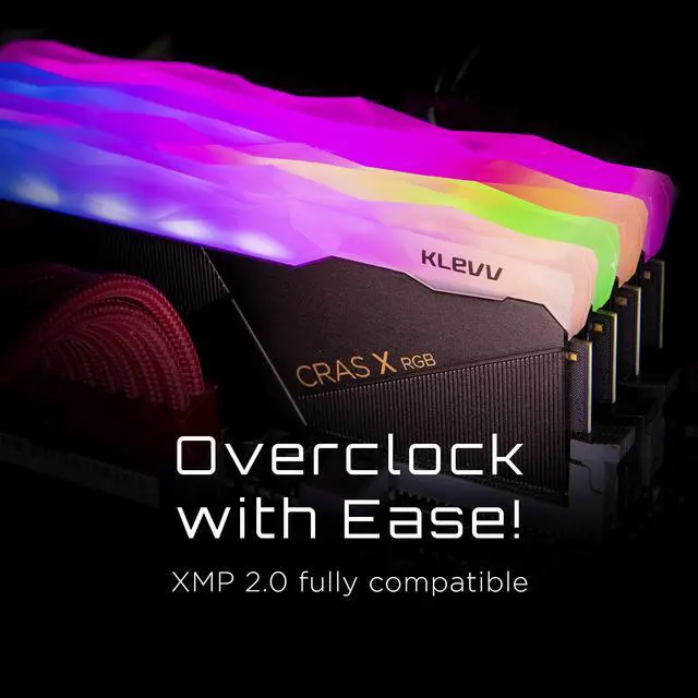 Alt view image 4 of 5 - KLEVV CRAS X RGB DDR4 16GB (2x8GB) 3200MHz CL16 1.35V Gaming Desktop Ram Memory SK Hynix Chip XMP 2.0 Ready (KD48GU880-32A160X)