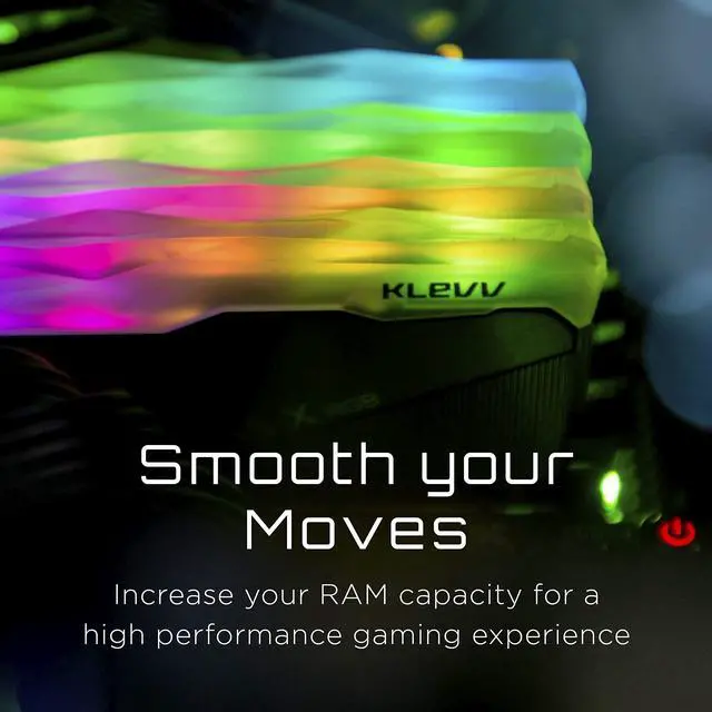 Alt view image 5 of 5 - KLEVV CRAS X RGB DDR4 16GB (2x8GB) 3200MHz CL16 1.35V Gaming Desktop Ram Memory SK Hynix Chip XMP 2.0 Ready (KD48GU880-32A160X)