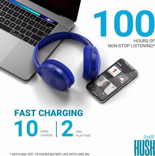 233621 Hush Active Noise Cancelling Headphones with