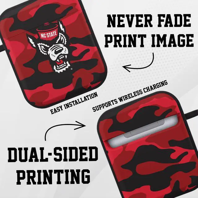 Alt view image 3 of 5 - AFFINITY BANDS North Carolina State Wolfpack Camo HDX Case Cover Compatible with Apple AirPods Generations 1 & 2