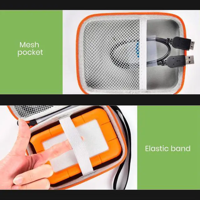 Alt view image 4 of 5 - Case Compatible with LaCie Rugged Mini + Flash Drive Case