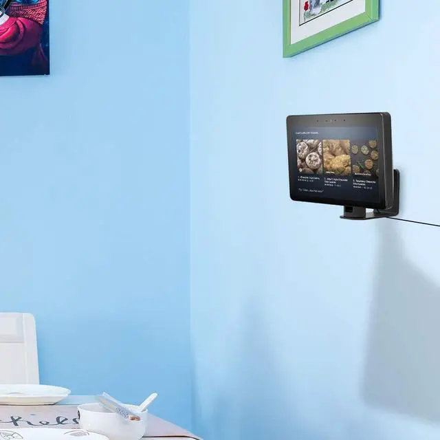 Alt view image 3 of 5 - ATOPHK Wall Mount Stand for Echo Show 10 (2nd Generation) Horizontal 270 Degrees Rotation Longitudinal Angle Change Base Black(Not fit Echo Show 8 & Echo Show 5, Only fit Echo Show 10 Generation)