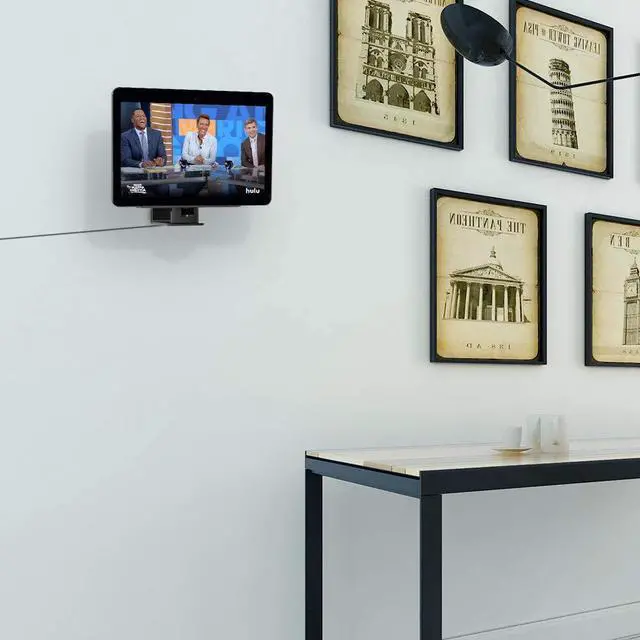 Alt view image 4 of 5 - ATOPHK Wall Mount Stand for Echo Show 10 (2nd Generation) Horizontal 270 Degrees Rotation Longitudinal Angle Change Base Black(Not fit Echo Show 8 & Echo Show 5, Only fit Echo Show 10 Generation)