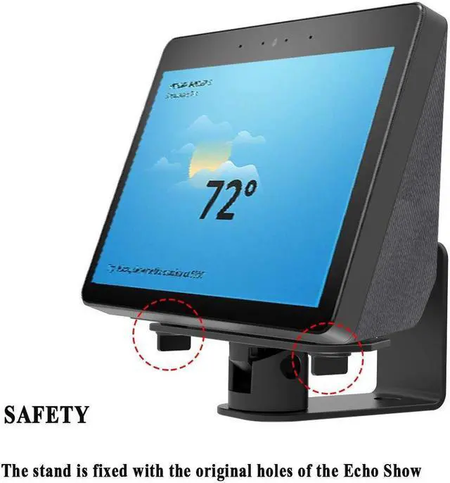 Alt view image 5 of 5 - ATOPHK Wall Mount Stand for Echo Show 10 (2nd Generation) Horizontal 270 Degrees Rotation Longitudinal Angle Change Base Black(Not fit Echo Show 8 & Echo Show 5, Only fit Echo Show 10 Generation)