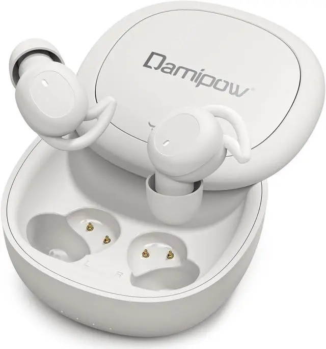 Main image of Damipow Wireless Sleep earbuds, Invisible Bluetooth 5.3 in Ear Sleep Earphones, Noise Blocking Sleeping Headphones for Side Sleepers, Micro Sleepbuds Built-in Mic for Music, Working, Hiking(off-White)