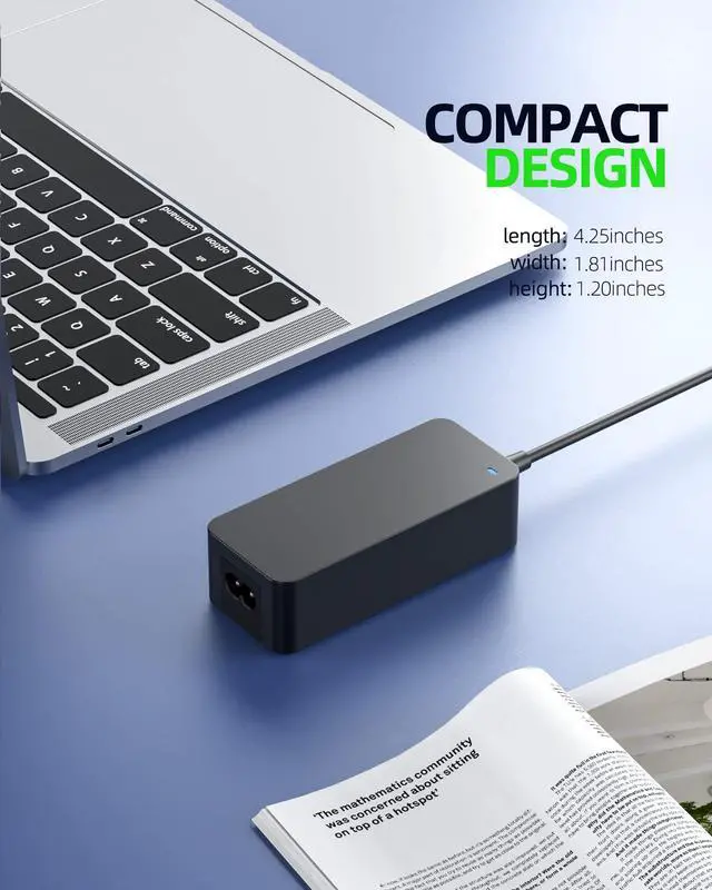 Alt view image 5 of 5 - 65W AC Adapter Charger Fit for HP Elitebook 645 655 650 14 15.6 G10, ProBook 440 445 455 Fortis 14 inch G10, Pro x360 Fortis 11 inch G10, Pro x360 435 13.3 inch G10 Laptop Power Cord Supply