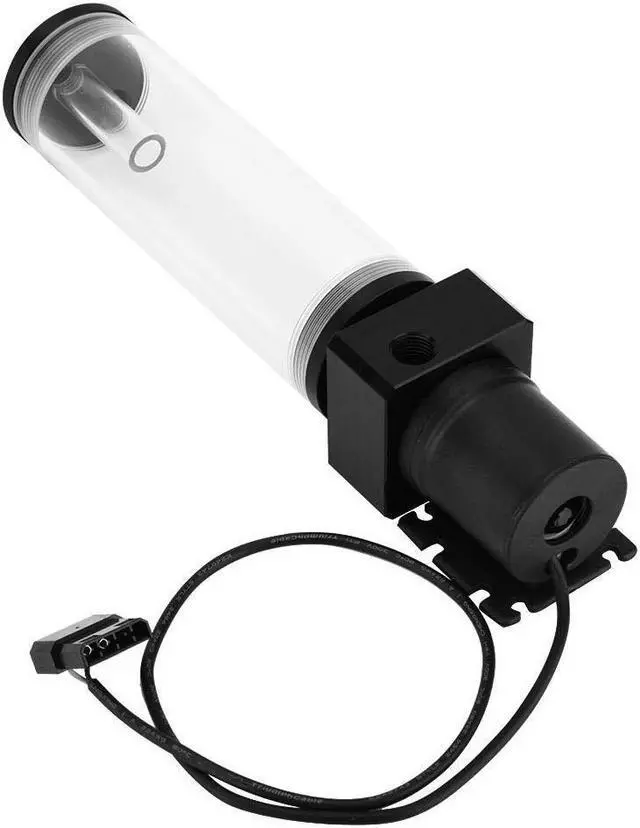 Main image of 19W 12v CPU Water Cooling Pumpe Reservoir DIY Combo, 800L/H, G 1/4" Thread Port, PC CPU Water Cooling System Heat Exchanger Tool, Transparent Acrylic Material, Easy Install(160mm)