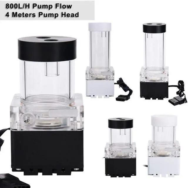 Alt view image 3 of 5 - 8W 7V CPU Water Cooling Pumpe Reservoir DIY Set, 800L/H 4m , G 1/4" Thread Port, PC Cpu Water Cooling System Heat Exchanger Tool, Easy Install, Delivered with Install Tools