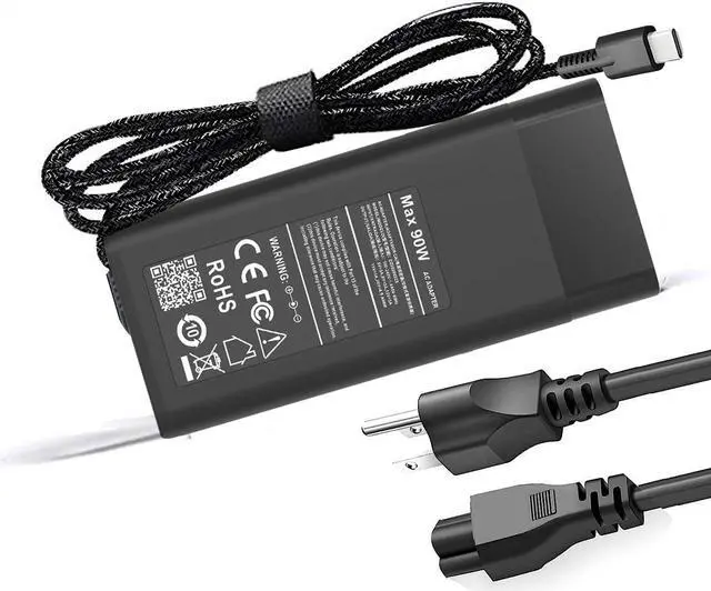Main image of New Slim 90W Type C USB C Laptop Charger for Dell Laptop:Dell Latitude 3500,3400,5300 2in1,7390 2in1,7400 2in1,7300,9410 2in1,Precision 5530 2in1,3540,XPS 13 15 0TDK33 LA90PM170 Type-C Power Cord