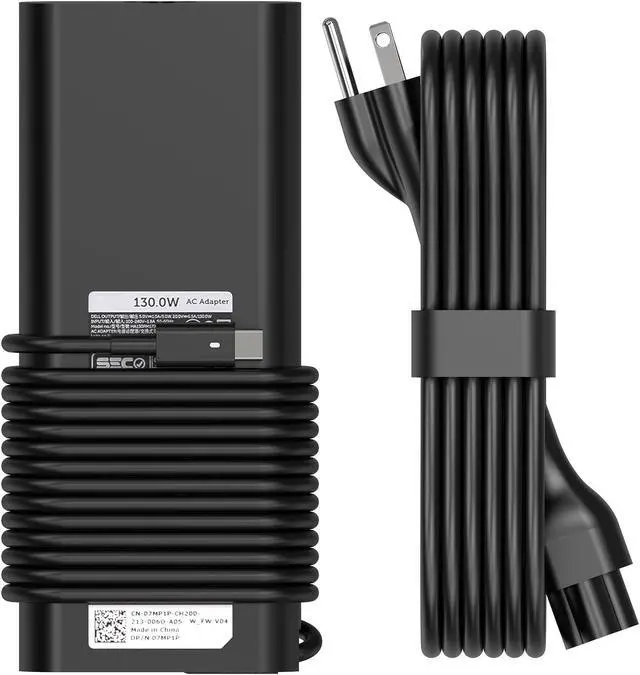 Main image of 130W USB C Type C Adapter Laptop Charger Replacement for Dell XPS 15 (9575) 2-in-1 XPS 17 XPS 15 Precision 5530 2-in-1 5470 5480 Latitude 5520 5521 5531 5401 5411 5421 5431 Power Supply Cord
