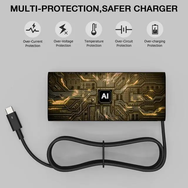 Alt view image 5 of 5 - 130W USB C Type C Adapter Laptop Charger Replacement for Dell XPS 15 (9575) 2-in-1 XPS 17 XPS 15 Precision 5530 2-in-1 5470 5480 Latitude 5520 5521 5531 5401 5411 5421 5431 Power Supply Cord