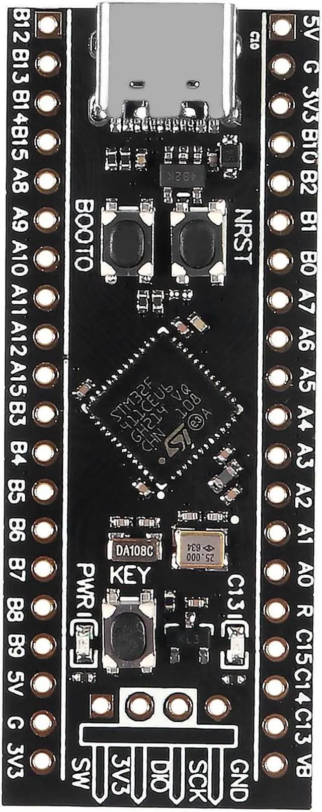 Alt view image 3 of 5 - DORHEA 3Pcs STM32F411 Development Board V3.0 STM32F411CEU6 STM32F4 Learning Board 100Mhz Freq 128KB RAM 512KB ROM for Programming