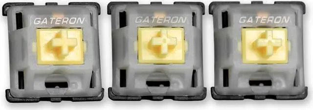 Main image of YIYANGKEYS Gateron Yellow Switches,Keyboard Switches,Gateron KS-3 Milky Top Black Bottom Housing Switches for 5 pins Keyboard110 PCS