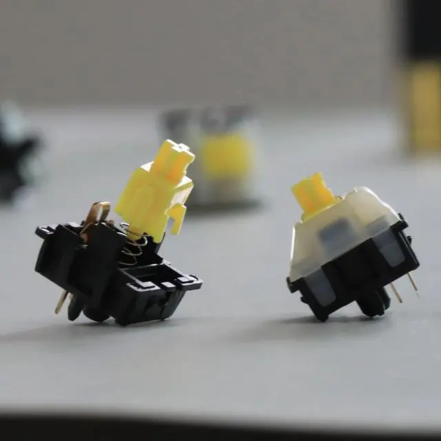 Alt view image 2 of 5 - YIYANGKEYS Gateron Yellow Switches,Keyboard Switches,Gateron KS-3 Milky Top Black Bottom Housing Switches for 5 pins Keyboard110 PCS