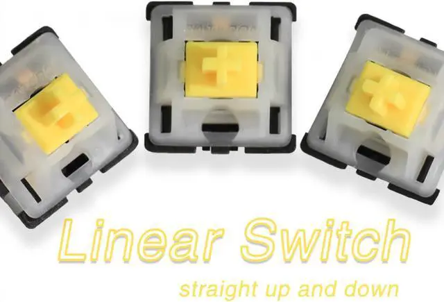 Alt view image 5 of 5 - YIYANGKEYS Gateron Yellow Switches,Keyboard Switches,Gateron KS-3 Milky Top Black Bottom Housing Switches for 5 pins Keyboard110 PCS