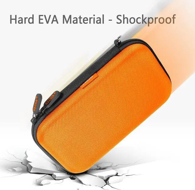 Alt view image 5 of 5 - Shockproof Hard EVA Carrying Case Travel Pouch for External Hard Drive, Power Bank, Cell Phone, Cable, Cord - Portable Small Electronic Accessories Organizer Storage Zipper Pouch
