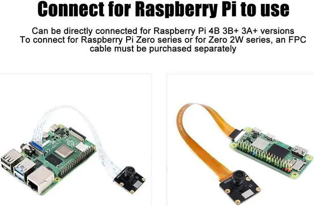 Alt view image 3 of 5 - GOWENIC for Raspberry Camera Module, OV9281 Global Shutter Fixed 1MP Black White Camera Replacement Camera Module for Raspberry 4B Zero