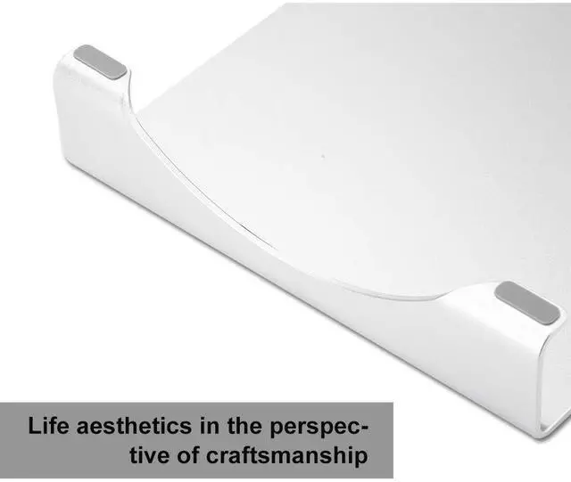 Alt view image 5 of 5 - Heayzoki Desk Monitor Stand Riser,Aluminum Alloy Monitor Stand Riser,for Notebook Laptop Computer Desk Stand Organizer Shelf,Delicate Workmanship, Feel,Silver