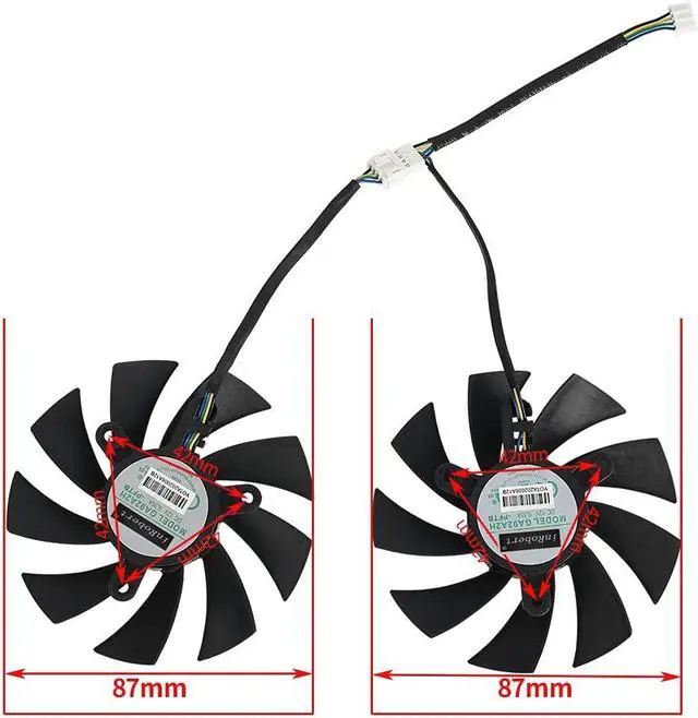 Alt view image 4 of 5 - inRobert GA92A2H 87mm GTX1660s RXT2060 Graphics Card Fan for Zotac GTX 1660 Ti Super AMP, RTX 2060 2070 Super Mini/Twin Fan